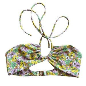 Khassani Swimwear Mini Flowers Print Floral Holly Bikini Top